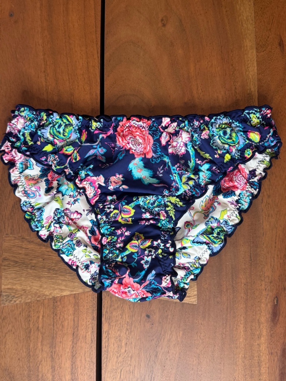 Lilly Pulitzer Bikini Bottoms Floral Ruffle Cheeky Beach XS